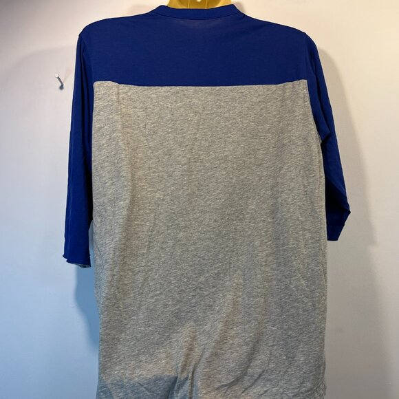 Nike Dri-Fit Barstool Sports Grey and Blue Henley Baseball Shirt - Size Large - Picture 4 of 5